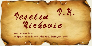 Veselin Mirković vizit kartica
